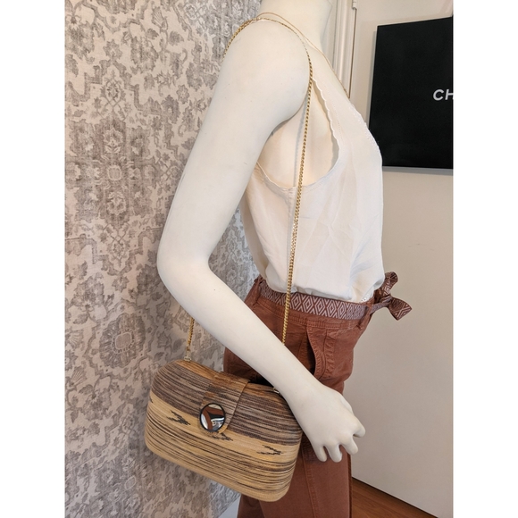 Vintage Phillipine Buntal Bag Neutral Tones - Picture 3 of 9